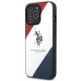 U.S. POLO ASSN. USHCP14XPSO3 Tricolor Embossed Case, iPhone 14 Pro Max, 6,7 inch, White