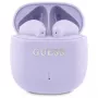 Guess Printed Classic Logo TWS Bluetooth Earbuds su įkrovimo dėklu (violetiniai)