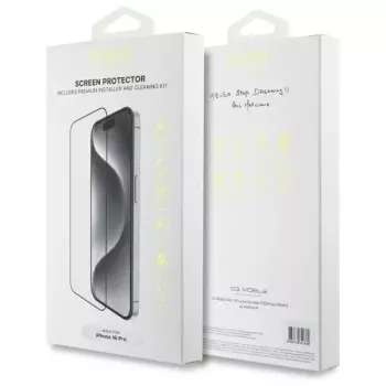 Guess GUTGP16LBOKGCIT iPhone 16 Pro 6,3 colio ekrano apsauginis stiklas 2.5D grūdintas skaidrus