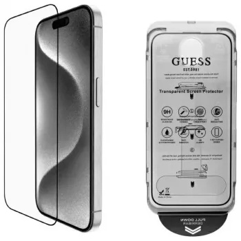 Guess GUTGP16LBOKGCIT iPhone 16 Pro 6,3 colio ekrano apsauginis stiklas 2.5D grūdintas skaidrus