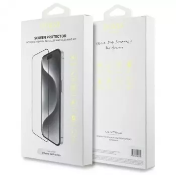 Guess GUTGP16XBOKGCIT iPhone 16 Pro Max 6,9 colio ekrano apsauginis stiklas su 2.5D briauna