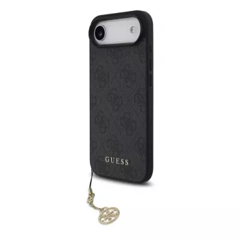 Guess 4G Charms Collection MagSafe Dėklas, skirtas iPhone 14 Pro - Juodas