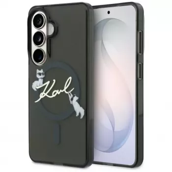Karl Lagerfeld IML KC Script MagSafe Dėklas, Samsung Galaxy S24 Ultra, Juodas