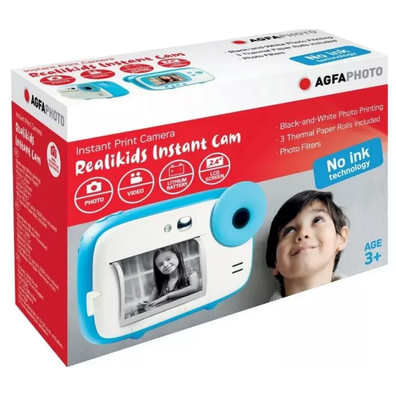 AgfaPhoto Reali Kids Instant Cam momentinė kamera, mėlyna