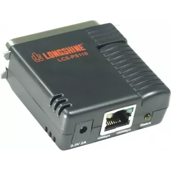 Longshine LCS-PS110-A spausdinimo serveris, 10/100 Mbps, 1x lygiagretusis prievadas