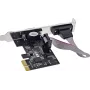 Longshine LCS-6321M PCI Express x1 2 prievadų RS232 nuosekliosios įvesties/išvesties plokštė su žemo profilio laikikliu