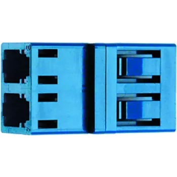 Telegärtner J08071A0002 LC Duplex Multimode Šviesolaidinis Jungtis, Mėlyna, Cirkonio Keraminė Ferulė, 1 Vnt.