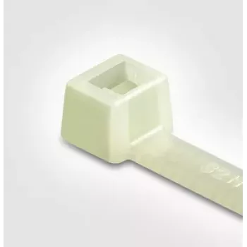 HellermannTyton T-Series Inside Serrated Cable Tie, 140mm x 2,5mm, Transparent (Natural), PA66, 100 Pieces (111-02319)