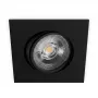 SYNERGY21 LED įleidžiamas lubinis šviestuvas Helios Black – kvadratinis, pasukamas, šilta balta šviesa