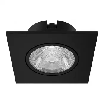 SYNERGY21 LED Įleidžiamasis Lubinis Prožektorius Helios Juodas – Kvadratinis + Pakreipiamas – Neutrali Balta 4000K 5W 400lm