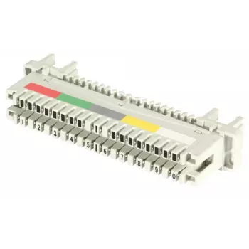 EFB Elektronik LSA jungties blokas 2/10 iki 10DA montavimui ant apvalaus strypo, be spalvinio kodo