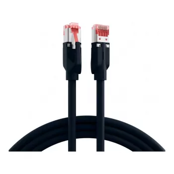 EFB RJ45 Patch Cable Cat.6A S/FTP LSZH Dätwyler 7702 TM21 Black 0,15m