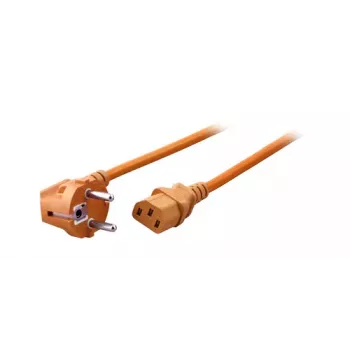 EFB Elektronik maitinimo laidas CEE 7/7 Schuko 90° į IEC C13 180°, oranžinis, 1,8 m, 3 x 0,75 mm²