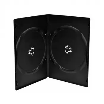 MEDIARANGE BOX14-7-100 Slimline Double Disc Case Pack - 100 vnt. - Juoda - 7 mm - Plastikas