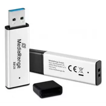 MEDIARANGE MR1900 USB 3.2 32 GB atmintinė (flash drive) USB 3.2 Gen 1, juoda, be dangtelio, ištraukiama