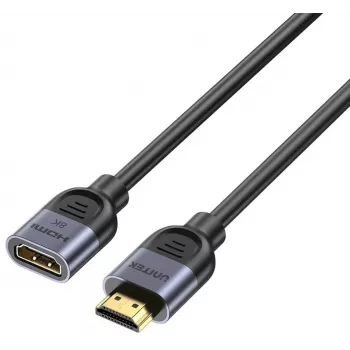 UNITEK HDMI prailginimo laidas 1 m, HDMI 2.1, 8K@60Hz, 48Gbps, juodas