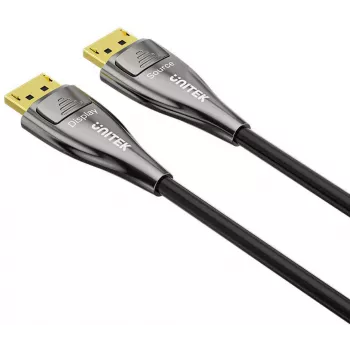UNITEK 30m aktyvus optinis DisplayPort 2.1 laidas 8K 60Hz juodas