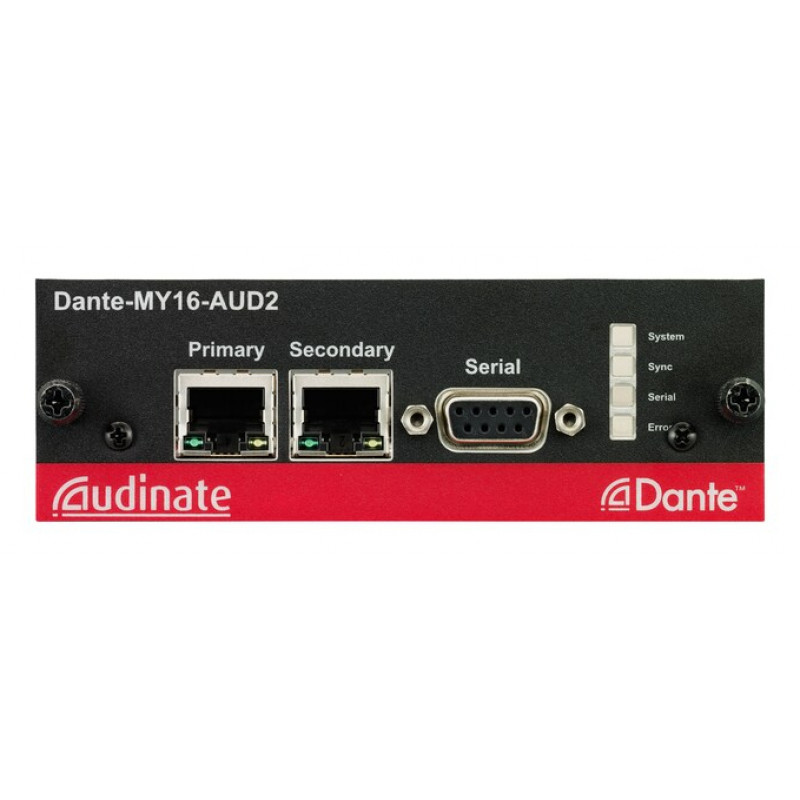 Yamaha Dante-MY16-AUD2 – Dante sąsajos plokštė, 16 kanalų skaitmeninis įėjimas/išėjimas, 2x RJ-45, 24 bitai