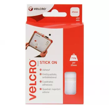 VELCRO ONE-WRAP kabelio raištis baltas 25 mm x 200 mm, 24 vnt., daugkartinis, lipnus ir užsegamas