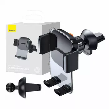 Baseus Easy Control Clamp automobilinis laikiklis su grotelėmis (juodas)
