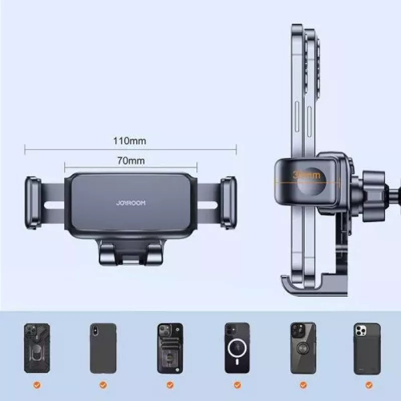 Joyroom automobilinis išmaniojo telefono laikiklis prietaisų skydeliui juodas (JR-ZS283)