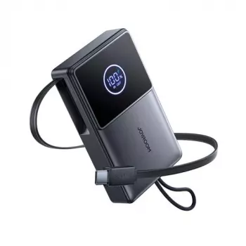 Joyroom JR-PR1 10000mAh 22,5W Power Bank su įtaisyta ištraukiama USB-C jungtimi, juoda