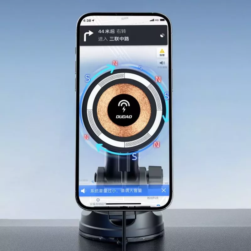 Dudao F12MAX+ belaidis automobilinis kroviklis su MagSafe 15W - juodas