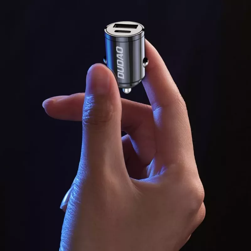 Dudao R3MAX 48W QC PD Mini Car Charger - Juoda