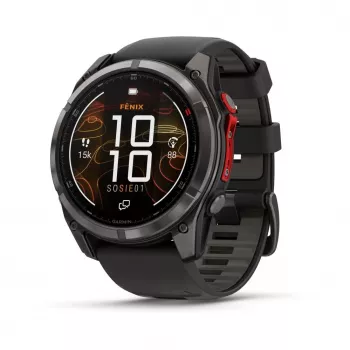 Garmin fenix 8 Pro 51 mm MicroLED Sapphire Carbon Grey DLC Titanium su Black/Pebble Grey Silicone Band