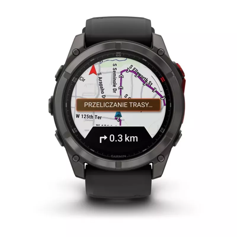 Garmin fenix 8 Pro 51 mm MicroLED Sapphire Carbon Grey DLC Titanium su Black/Pebble Grey Silicone Band