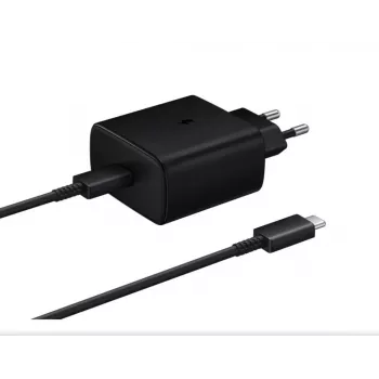 Samsung EP-TA845EBE + EP-DW767JBE 45W kelioninis įkroviklis ir USB-C į USB-C duomenų kabelis, juodas (OOB Bulk) | Kur.lt