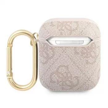 Guess Apple AirPods 1/2 Dangtelis 4G Script Metal Collection Pink