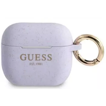 Guess Apple AirPods 3 Dangtelis Silikoninis Blizgučiai Violetinė