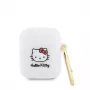 Hello Kitty HKA23DKHSH Silicone 3D Kitty Head Case, skirtas Apple AirPods 1/2 - balta