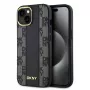 DKNY Apple DKNY PU Leather Checkered Pattern Magsafe Case, skirta iPhone 15, juoda