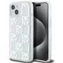 DKNY Apple iPhone 15 kietas dėklas „Liquid Glitter Multilogo“ baltas