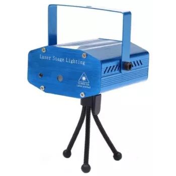 KL Mini Laser Stage Lighting Projector CB01 Red & Green su figūrėle
