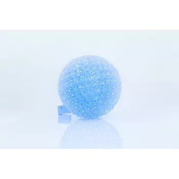 iLike Dekoratyvinis LED šviesos rutulys su gėlėmis 300 LED mėlynas 25 cm