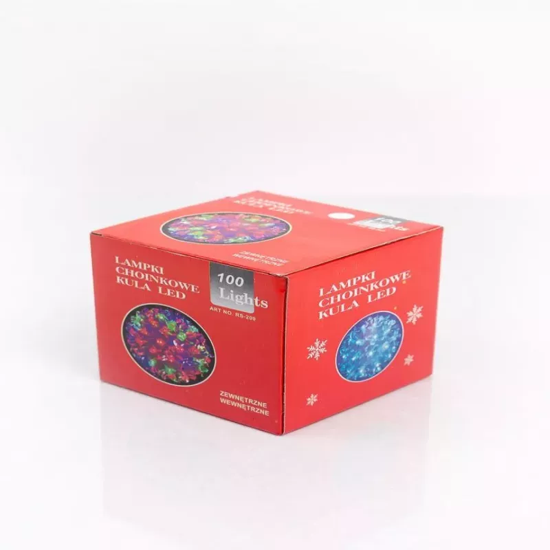 iLike RS-209 dekoratyvinis šviesos rutulys su gėlių raštu, 100 LED, mėlynas, 14 cm