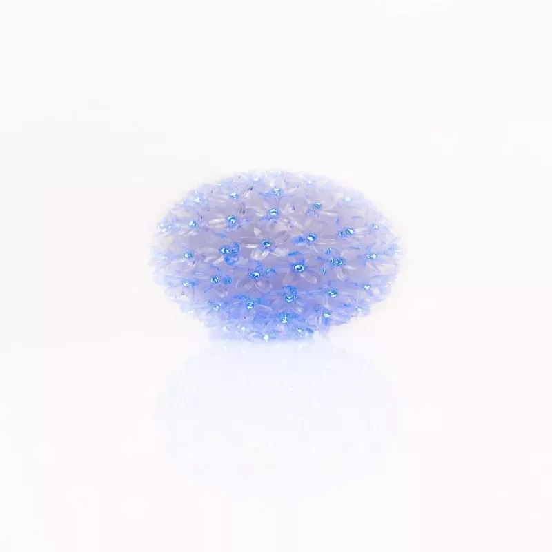 iLike RS-209 dekoratyvinis šviesos rutulys su gėlių raštu, 100 LED, mėlynas, 14 cm