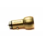 Evelatus ECC01 GOLD automobilinis įkroviklis su 2 USB prievadais, 3.1A ir nerūdijančio plieno avariniu įrankiu, auksinis