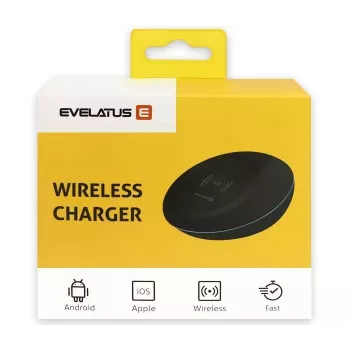 Evelatus Universal EWC01 belaidis įkroviklis, juodas
