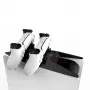 Saitake Dual Charging Station Dock, skirta Sony PlayStation 5 PS5 valdikliams, konsolės formos, juoda balta