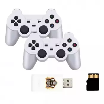 “GameBox HY00 64bit Retro 20K Game 4K HDMI Stick Console / Android Box su 2x belaidžiais valdikliais, balta”
