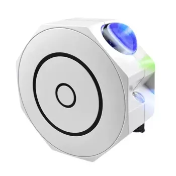 Elight OC1 Octagon Laser Galaxy Star Projector su garsu, Bluetooth programėlės valdymu ir nuotolinio valdymo pulteliu, baltas