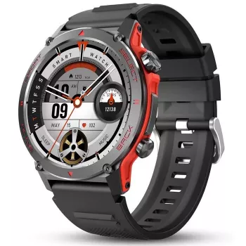 iWear Z136 Zinc Sport BT Call Smart Watch 1.43 colio AMOLED ekranas, širdies ritmo ir deguonies monitorius, juodas