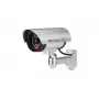 iWear IR1 Dummy CCTV Security Camera su mirksinčia raudona lempute, 2x AA baterijos, sidabrinė