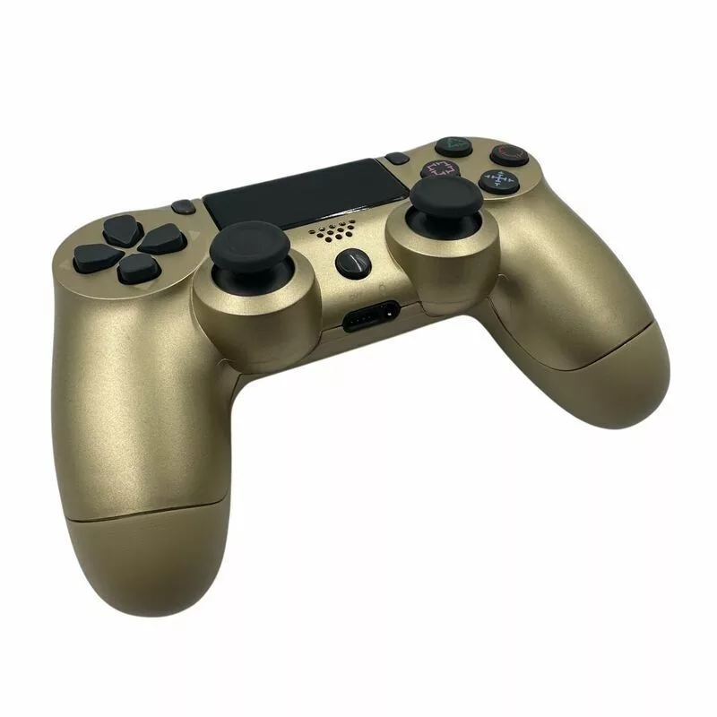 „GameBox P4“ belaidis vibracinis „Bluetooth“ valdiklis, skirtas „PlayStation 4“ / asmeniniam kompiuteriui / televizoriui / TV dėžutei, auksinis