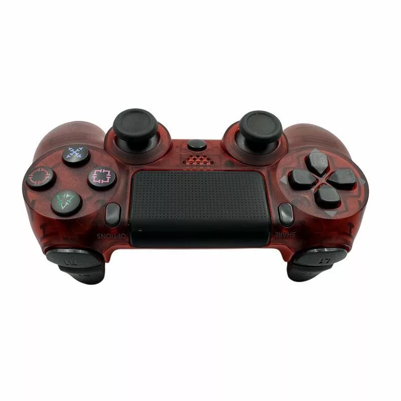 „GameBox P4“ belaidis vibracijos Bluetooth valdiklis, skirtas PlayStation 4 / PC / TV / TV Box, permatomas