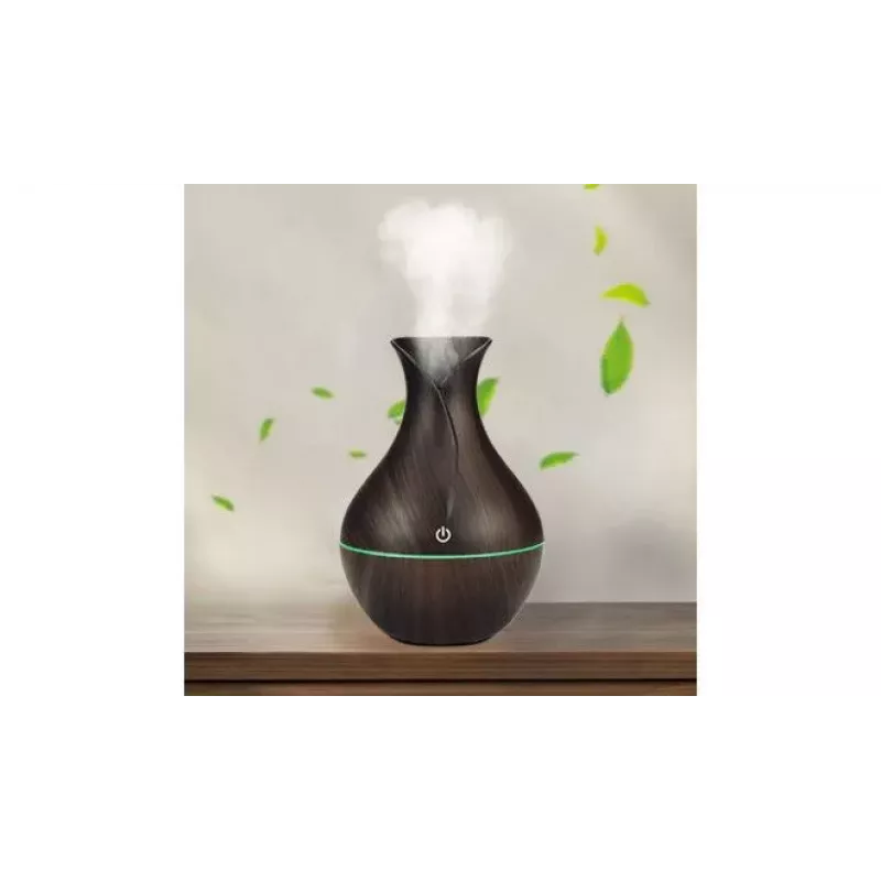 IVY D2 3-in-1 Aroma Difuzorius - Drėkintuvas - 1,5W Naktinė Atmosferos USB Lempa 11cm / 300ml Dark Wood